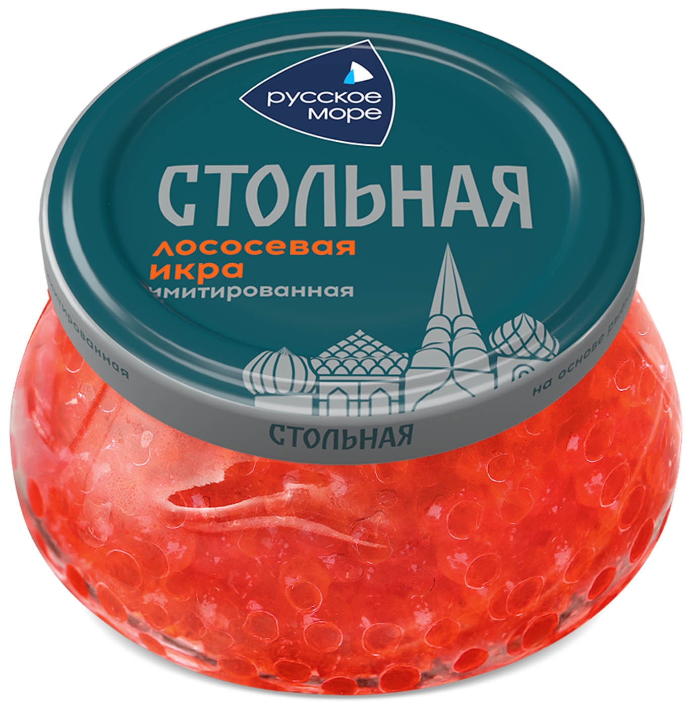 Изображение товара Икра лососевая Русское море Стольная имитированная 230г