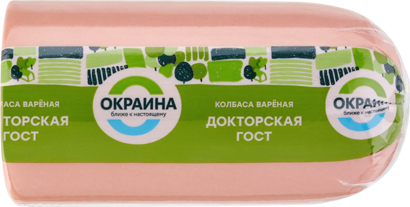 Изображение товара Колбаса Окраина Докторская вареная 0.5-0.7кг