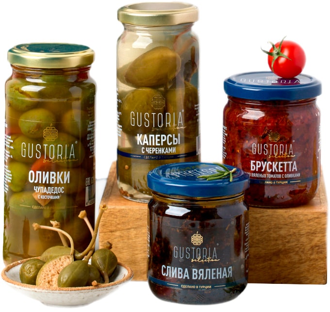 Изображение товара Подарочный набор Gustoria №1 деликатесы ассортимент 2.136 кг подарочная упаковка
