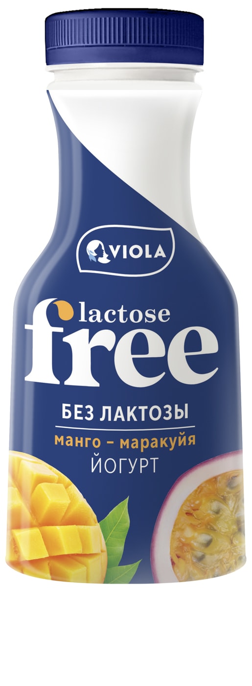 Изображение товара Йогурт питьевой Viola Lactose Free Манго-Маракуйя 1.1% 270г