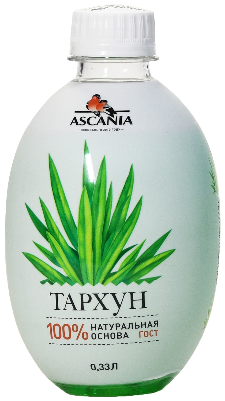 Изображение товара Напиток Асcania Тархун 330 мл сильногазированный российский газированная вода с натуральным вкусом