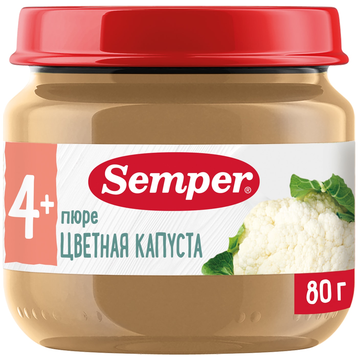 Изображение товара Пюре Semper Цветная капуста с 4 месяцев 80г