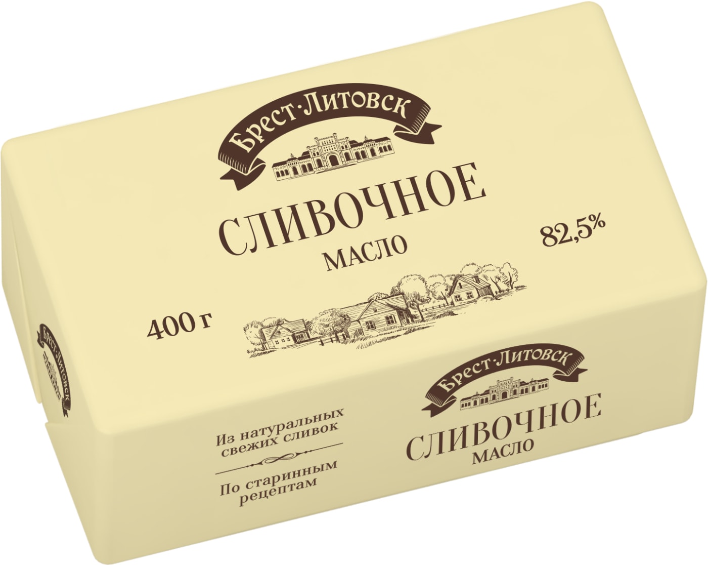 Изображение товара Масло сладко-сливочное Брест-Литовск 82.5% 400 г