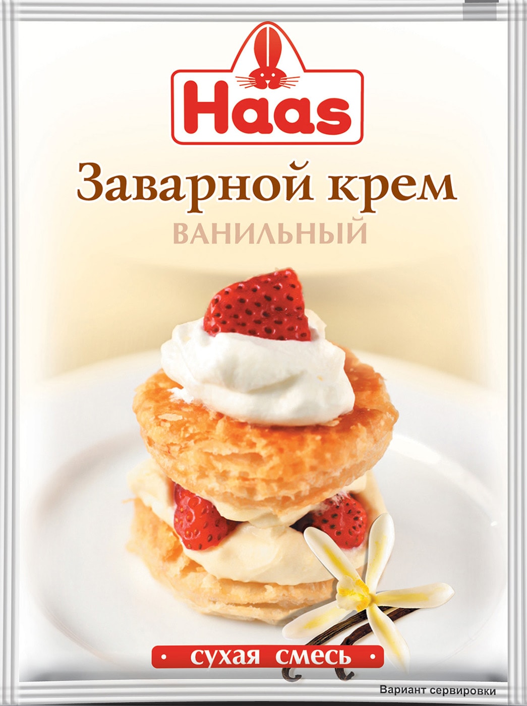 Изображение товара Заварной крем Haas Ванильный 100г для тортов и десертов