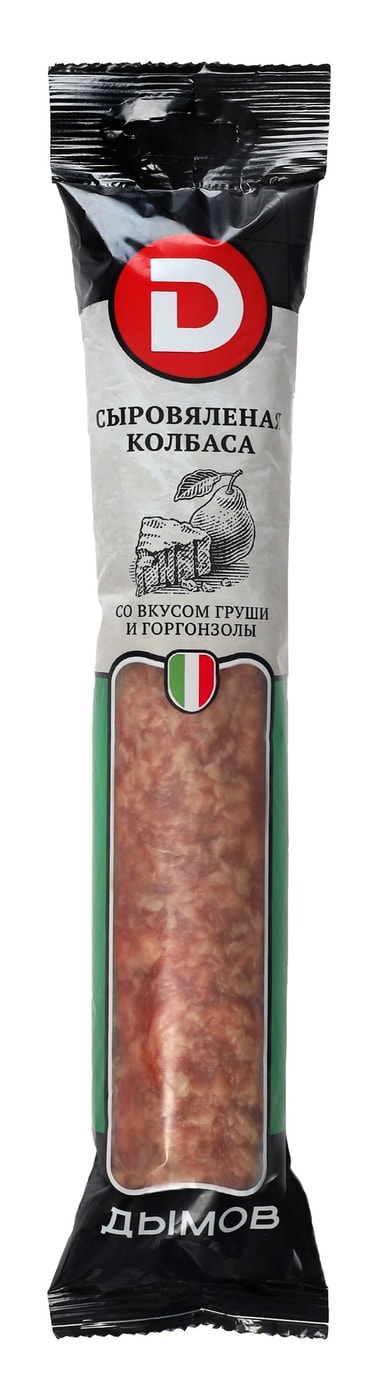 Изображение товара Колбаса Дымов со вкусом груши и горгонзолы сыровяленая 200г элитный деликатес