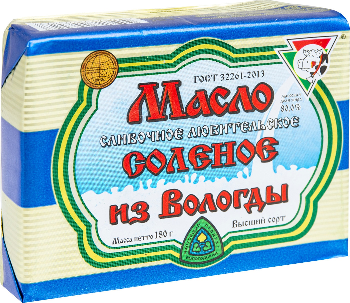 Изображение товара Масло сливочное Из Вологды Любительское Соленое 80% 180г