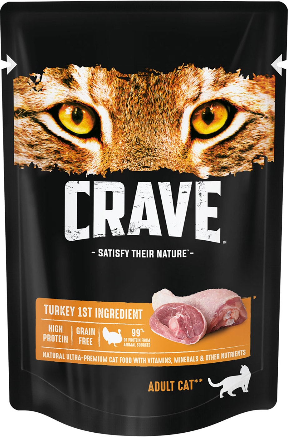 Изображение товара Влажный корм для кошек Crave Индейка 70г