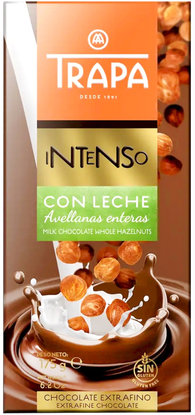 Изображение товара Trapa Горький Intenso с фундуком 70% 175 г