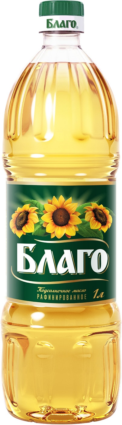 Изображение товара Масло подсолнечное Благо рафинированное 1л