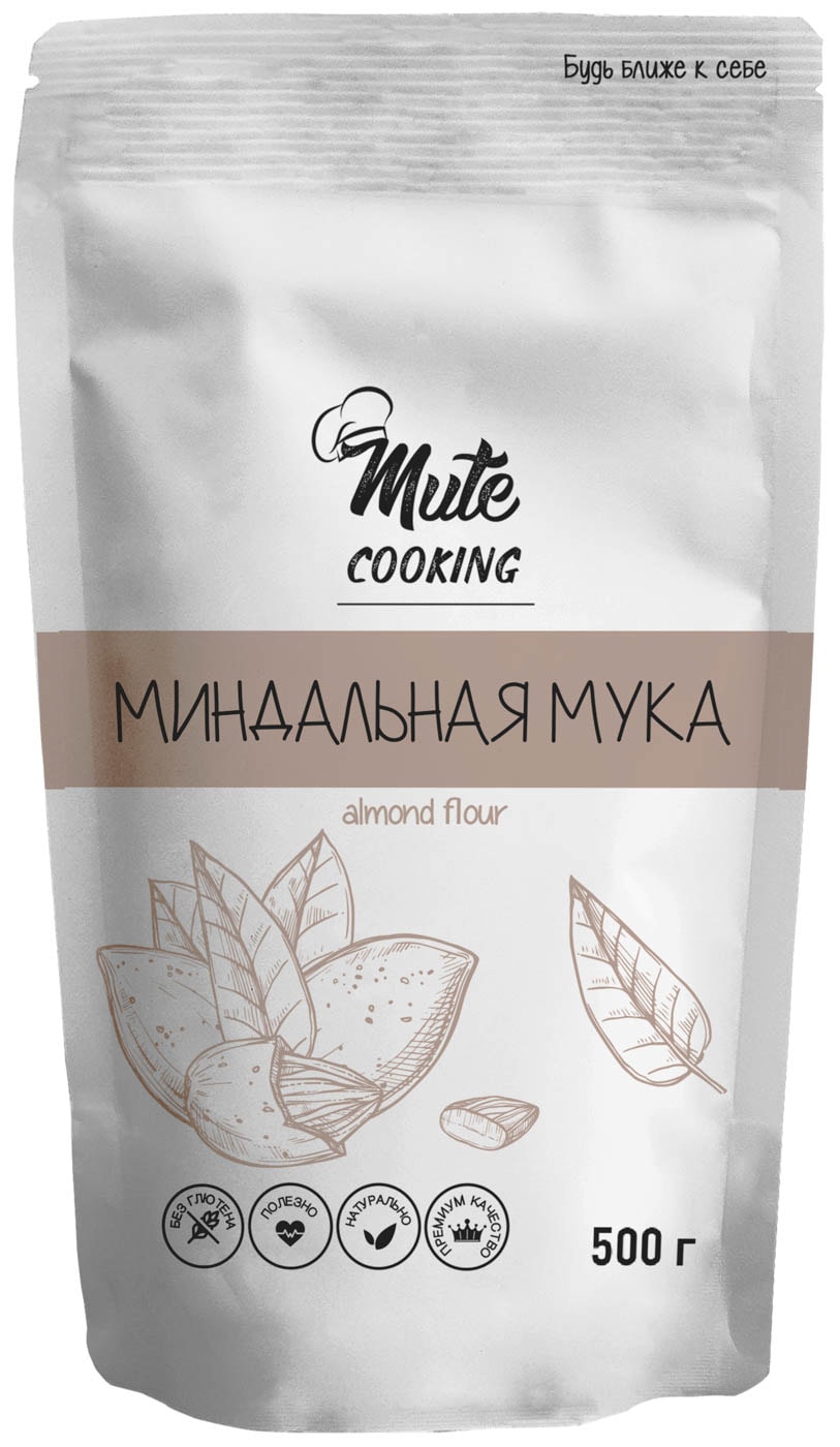 Изображение товара Миндальная мука Mute Cooking 500 г для выпечки десертов и здорового питания