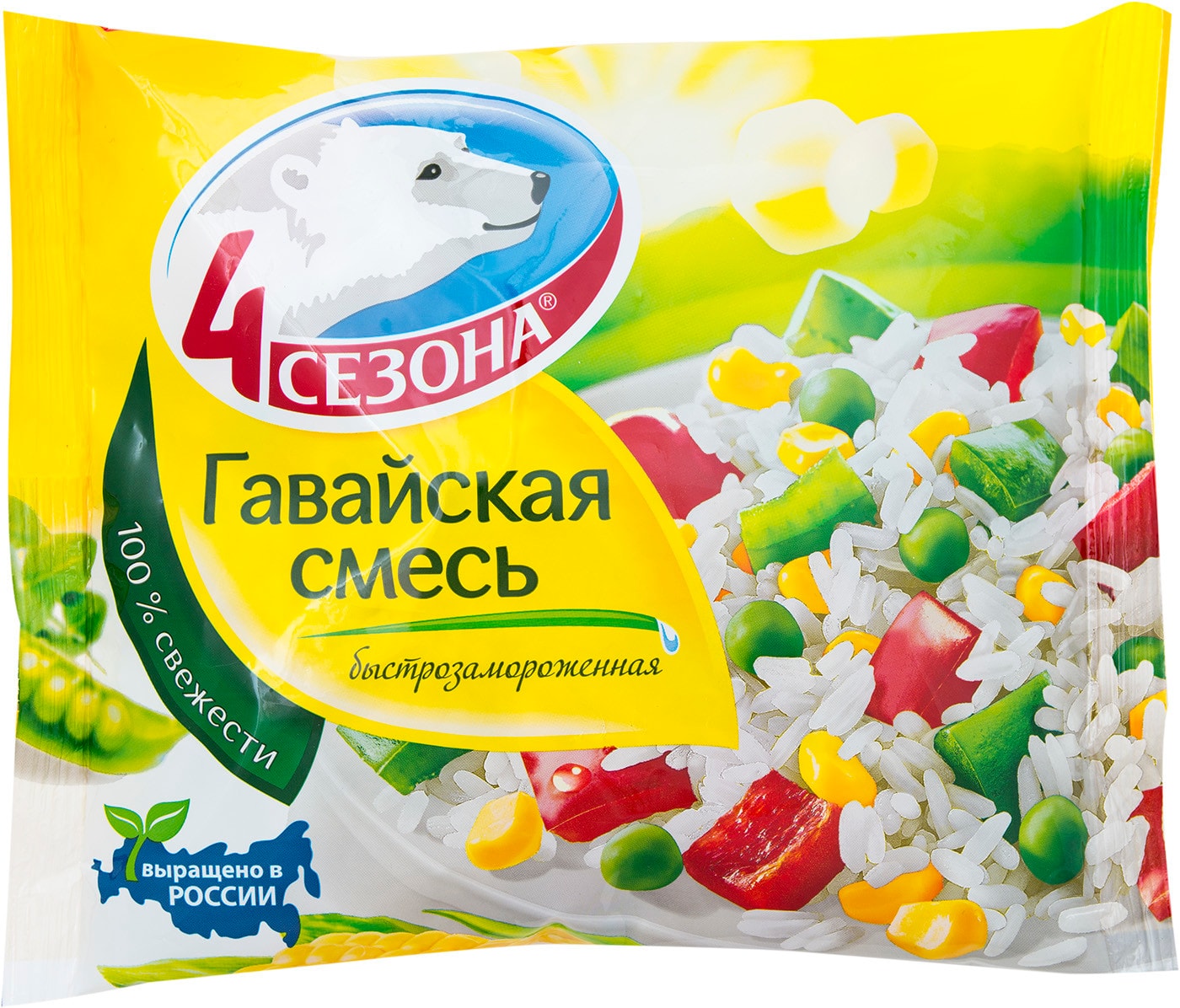 Изображение товара Смесь овощная 4 Сезона Гавайская быстрозамороженная 400г