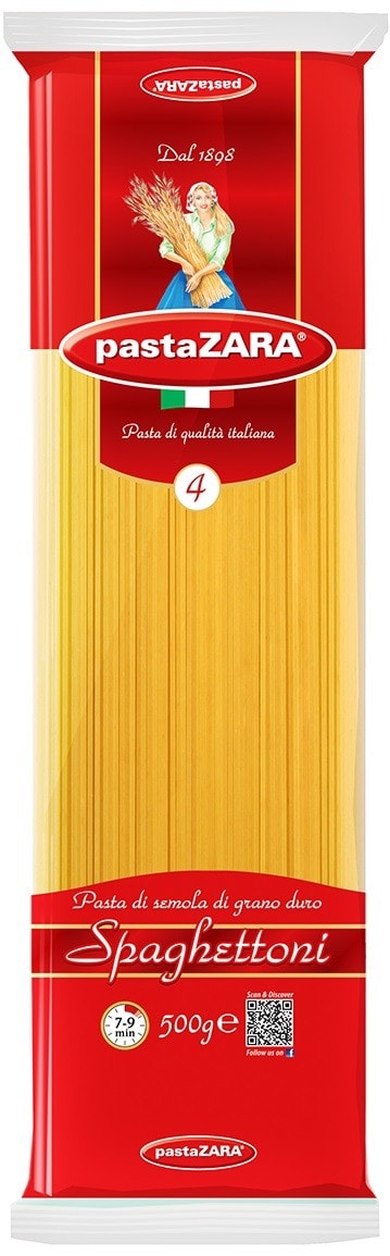 Изображение товара Макароны Pasta ZARA №4 Spaghettoni 500г