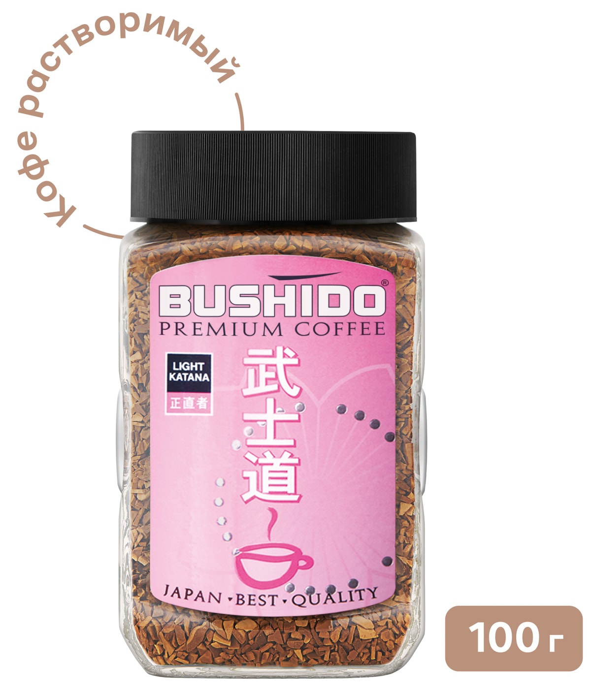 Изображение товара Кофе растворимый Bushido Light Katana 100г мягкий фруктовый вкус