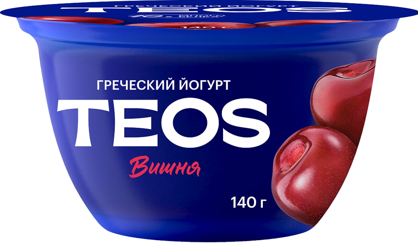 Изображение товара Йогурт Савушкин Греческий Вишня 2% 140г