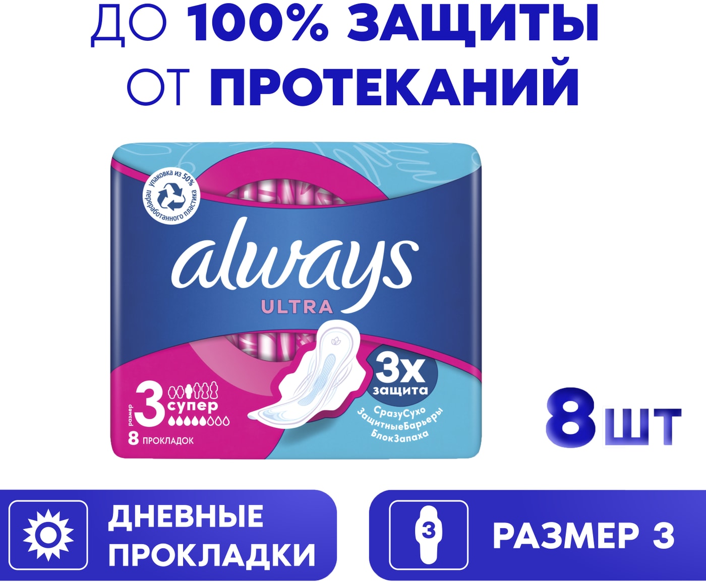 Изображение товара Прокладки Always Ultra Super 8шт 