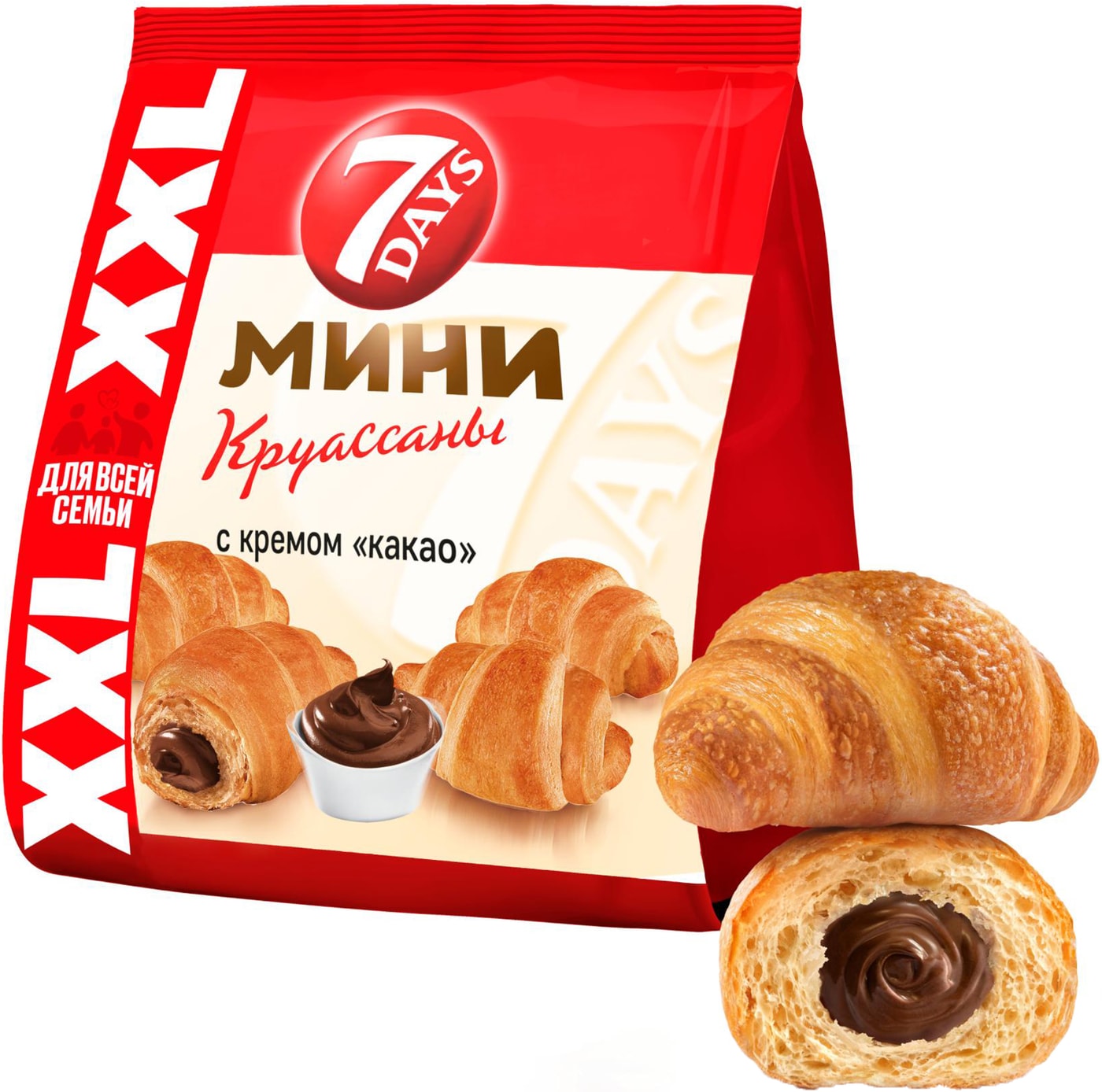 Изображение товара Мини-круассаны 7 Days с кремом какао 335г