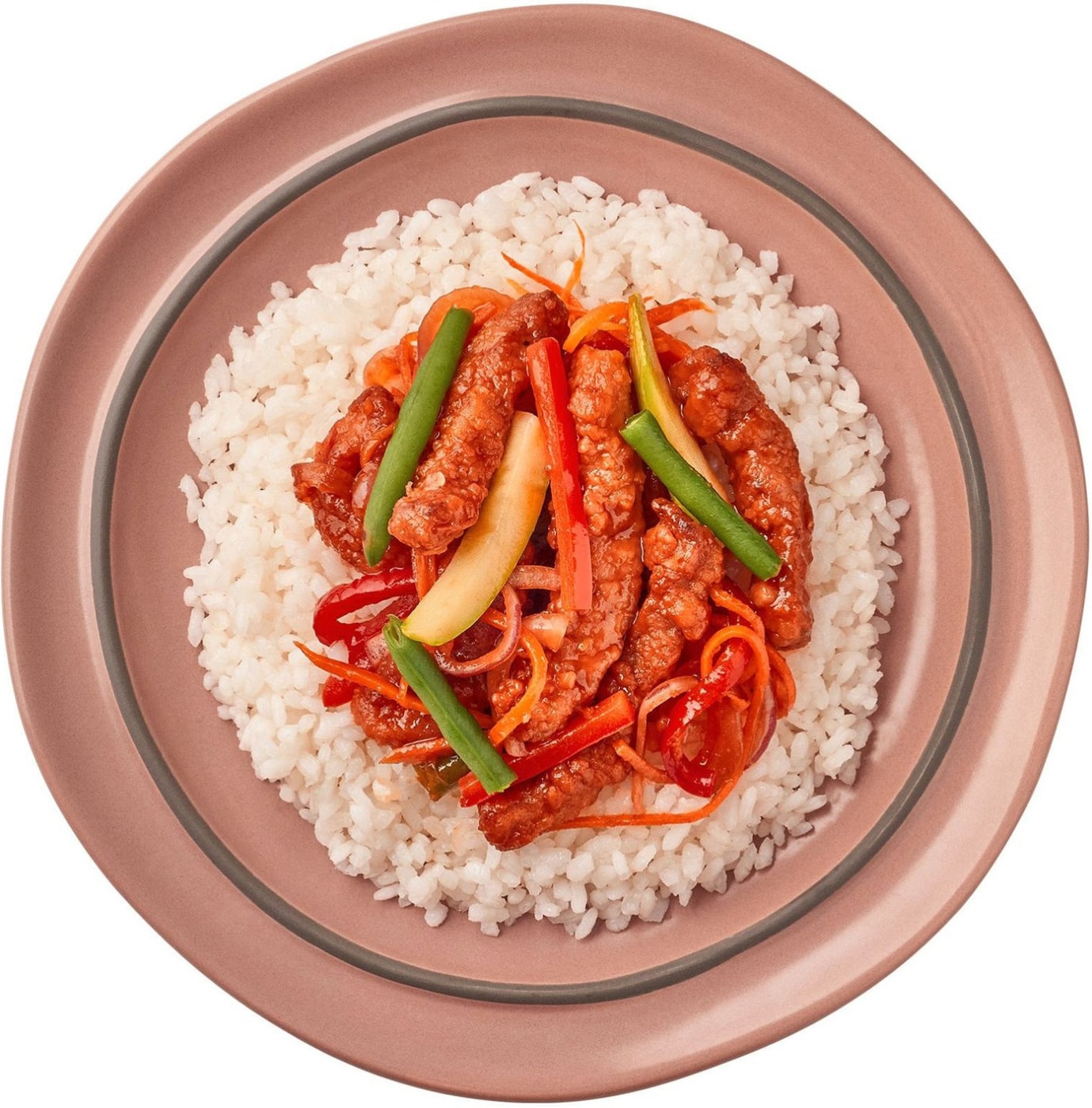 Изображение товара Свинина Перекресток Select в соусе барбекю с рисом 240г