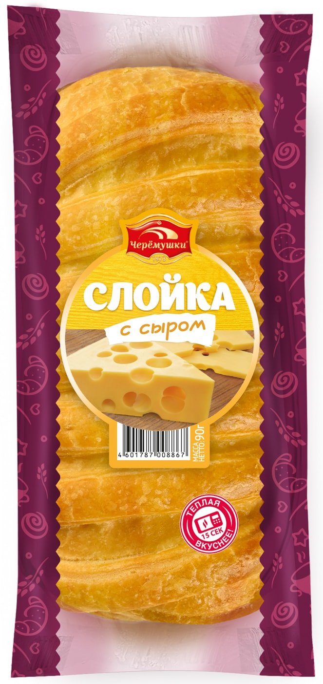 Изображение товара Слойка Черемушки с сыром 90г