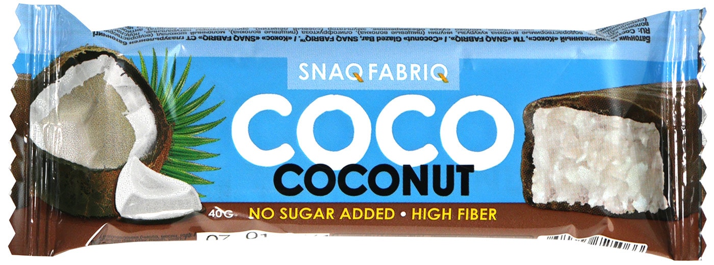 Изображение товара Батончик Snaq Fabriq глазированный Кокос 40г