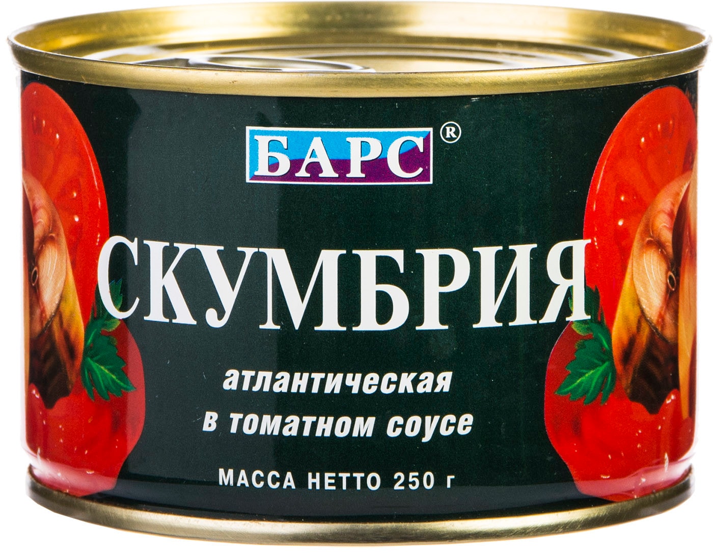 Изображение товара Скумбрия БАРС атлантическая в томатном соусе 250г