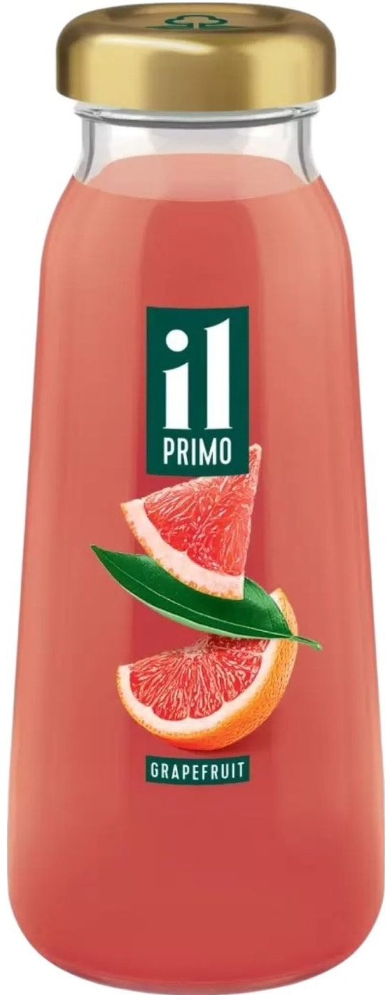 Изображение товара Сок Il Primo грейпфрутовый с мякотью 200мл в стеклянной бутылке