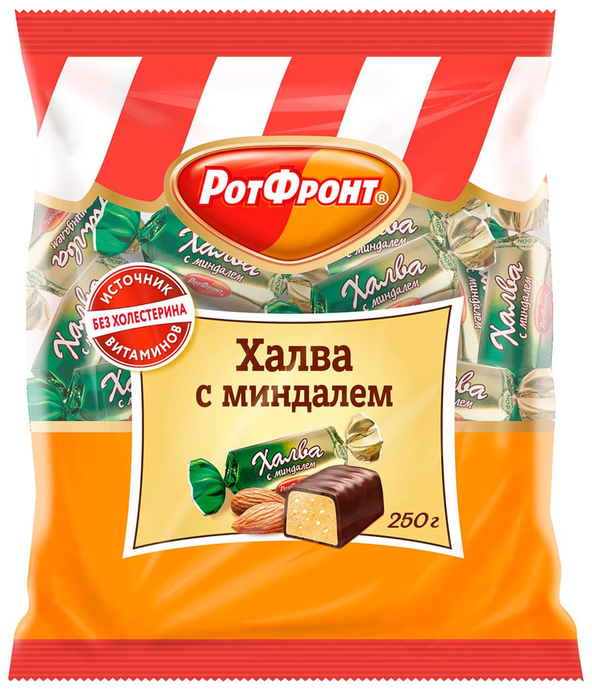 Изображение товара Халва Рот Фронт с миндалем 250г