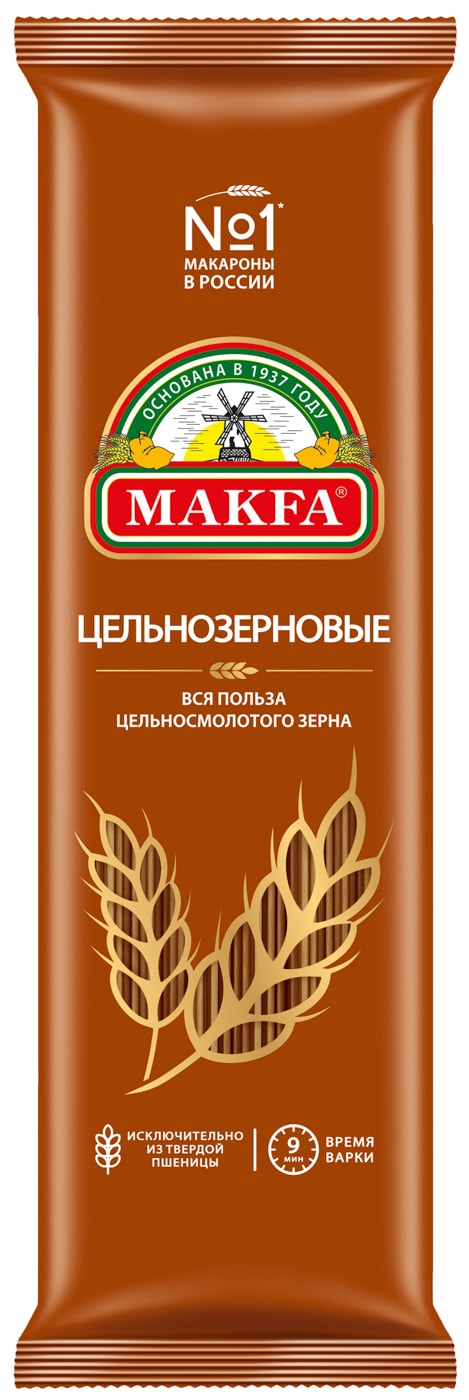 Изображение товара Макароны Makfa Спагетти цельнозерновые 500г