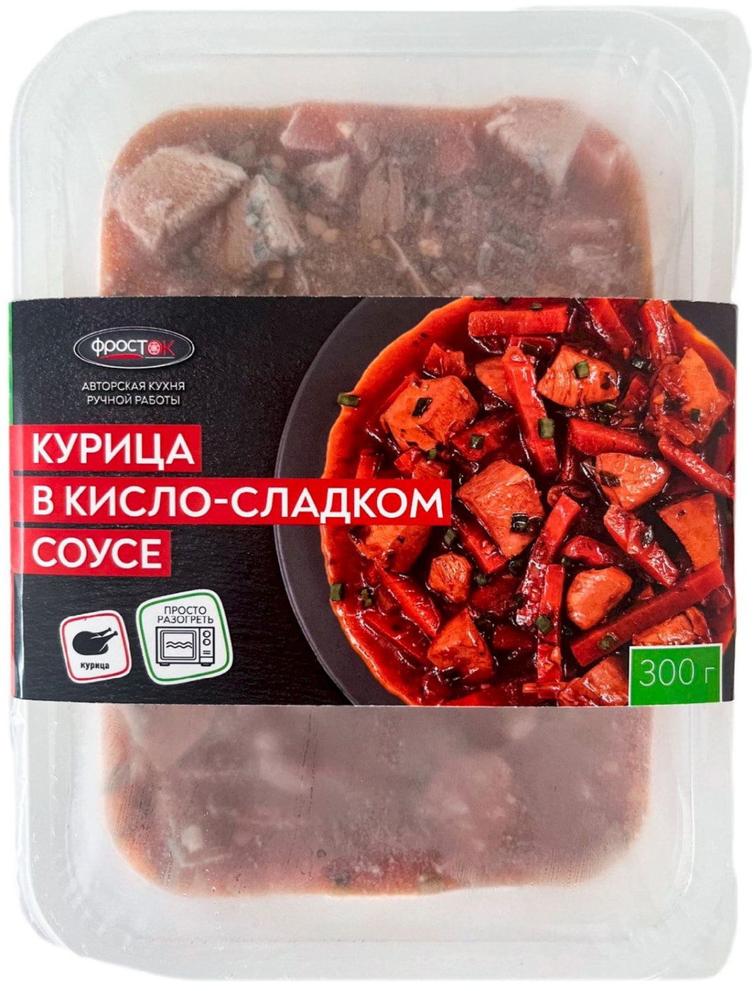 Изображение товара Курица Фросток в кисло-сладком соусе замороженная 300г