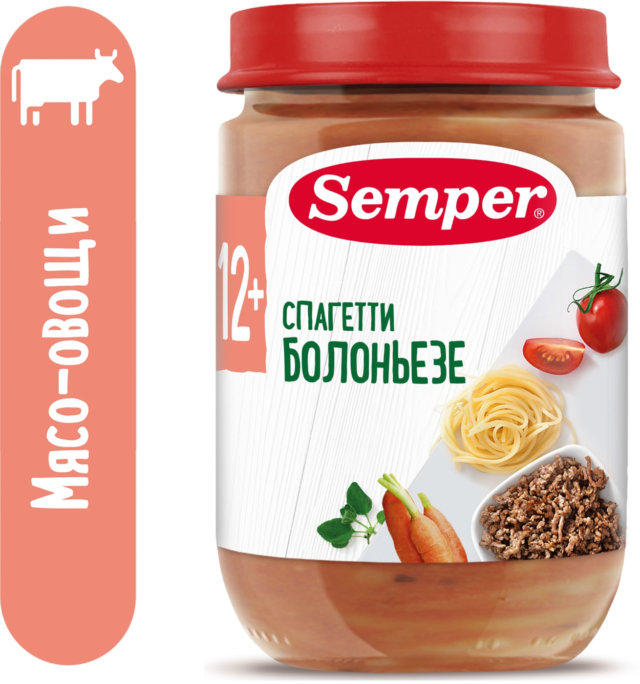 Изображение товара Пюре Semper Спагетти Болоньезе с 12 месяцев 190г