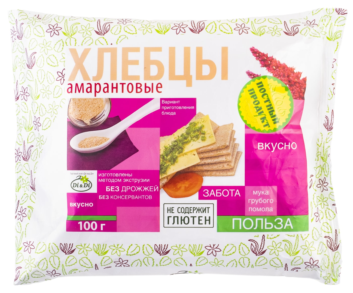 Изображение товара Хлебцы Di&Di Амарантовые 100г