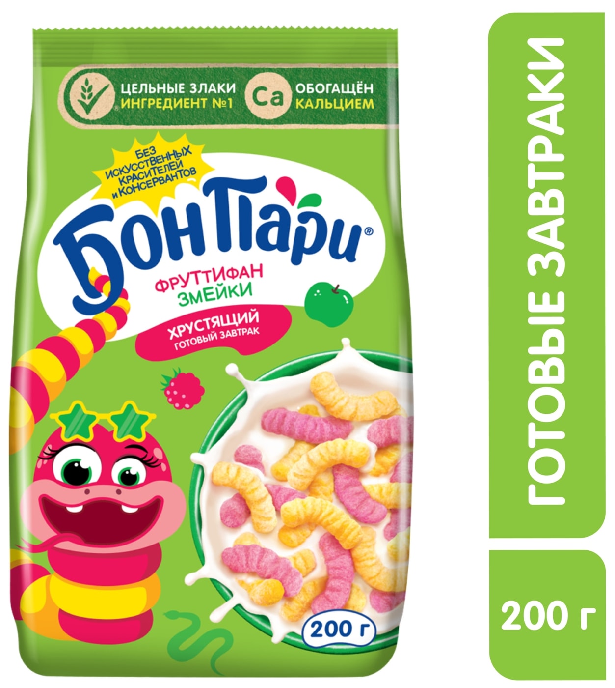 Изображение товара Готовый завтрак Бон Пари Фруттифан Змейки 200г