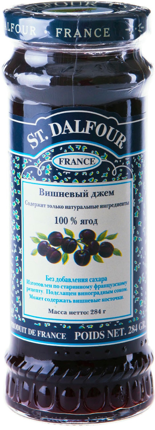Изображение товара Джем Вишневый St. Dalfour 284 г — натуральный французский джем без сахара