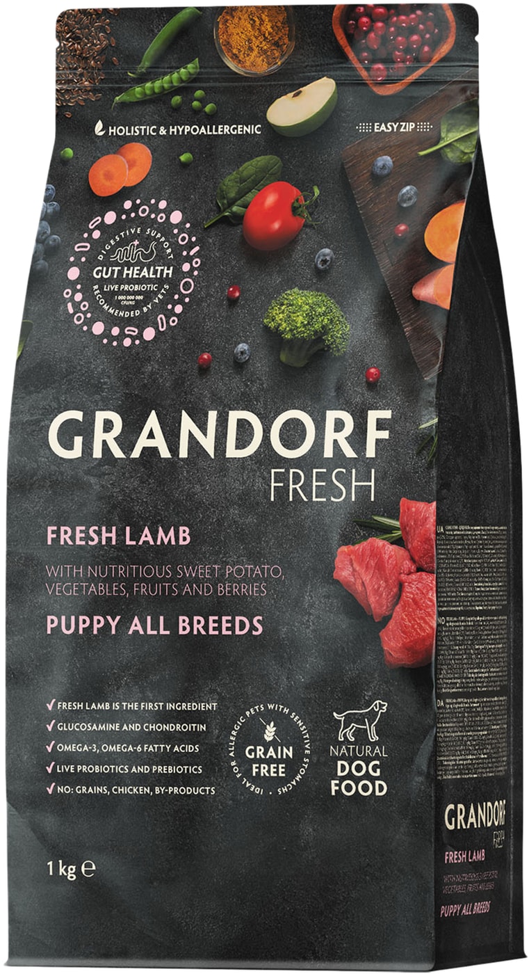 Изображение товара Сухой корм для щенков Grandorf Fresh Dog Puppy Lamb&Sweet Potato Свежее мясо ягненка с бататом 1кг