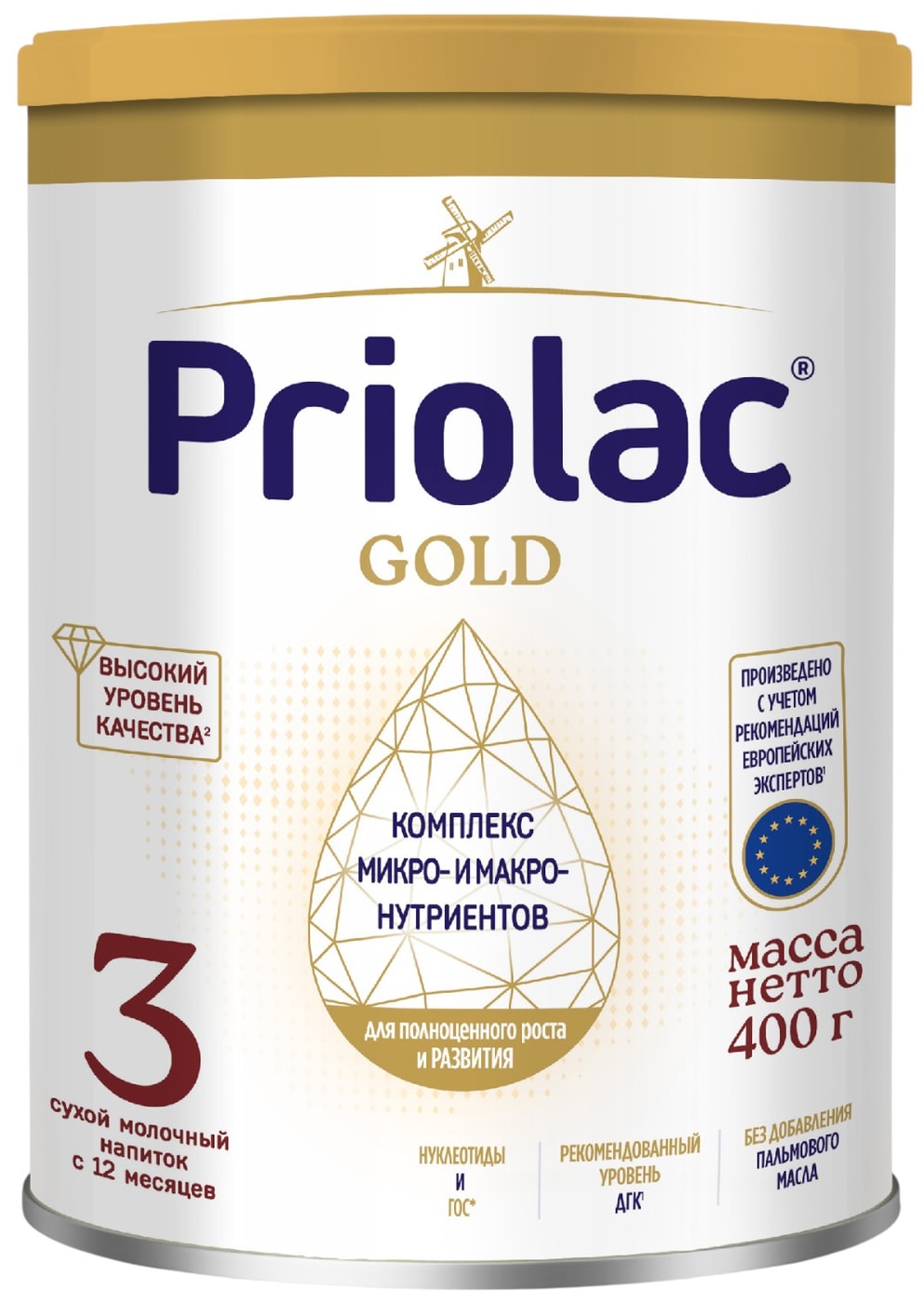 Изображение товара Молочная сухая смесь Priolac Gold 3 для детей с 12 месяцев, 400г