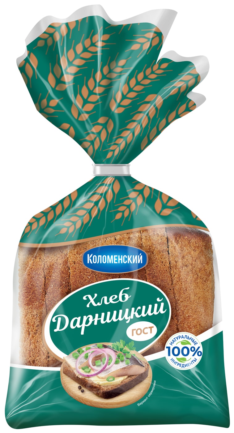 Изображение товара Хлеб Коломенский Дарницкий нарезка 350г