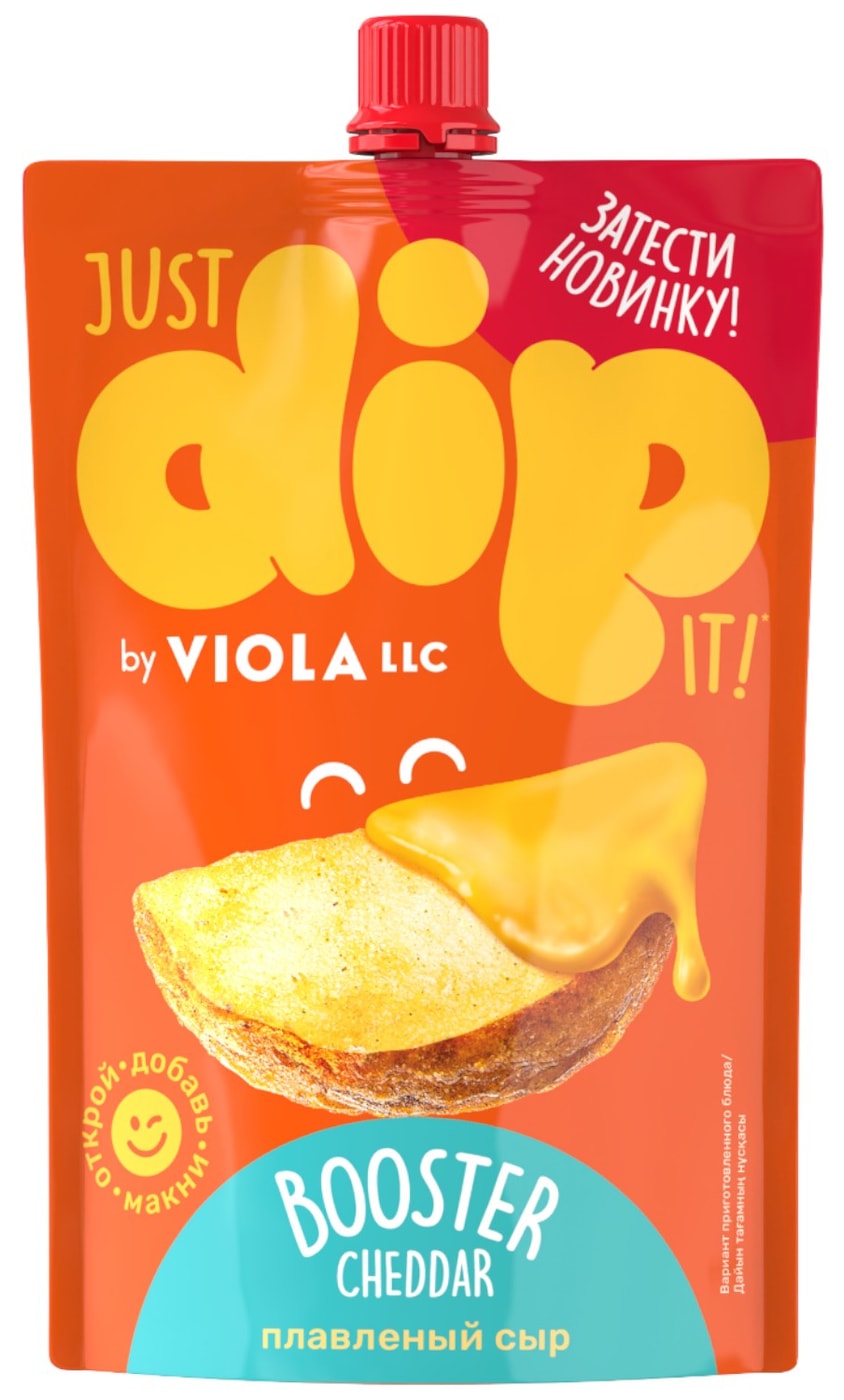 Изображение товара Сыр плавленый Viola Booster Cheddar Dip 45% 180г