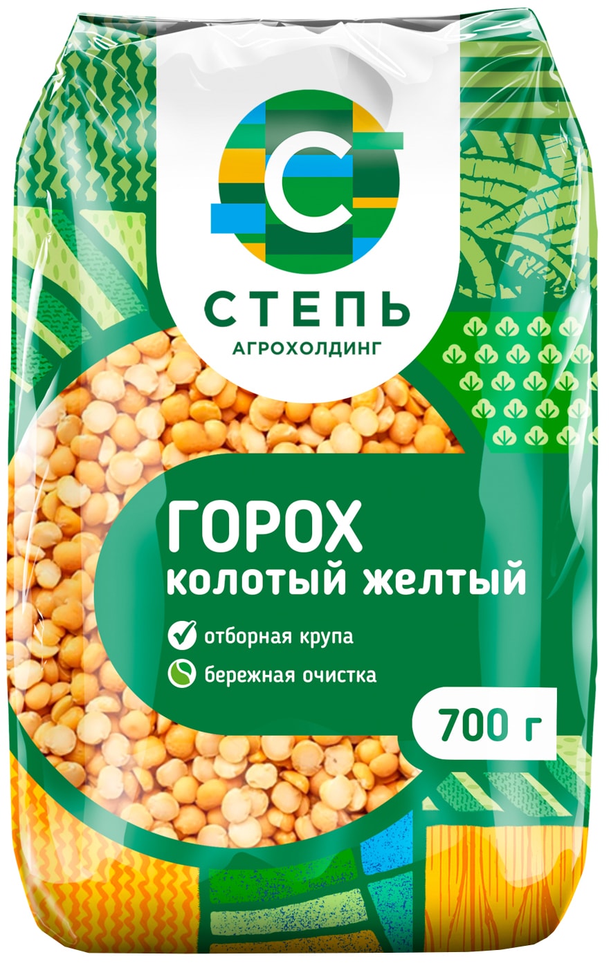 Изображение товара Горох Степь колотый желтый 700г