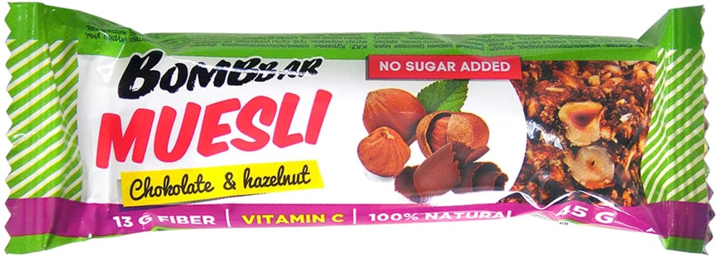 Изображение товара Батончик Bombbar мюсли фундук 45г