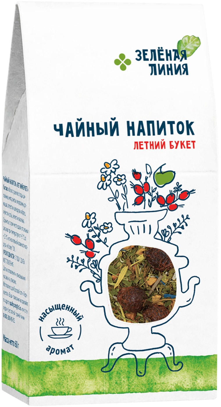 Изображение товара Зеленая линия Летний букет - травяной чай 60 г
