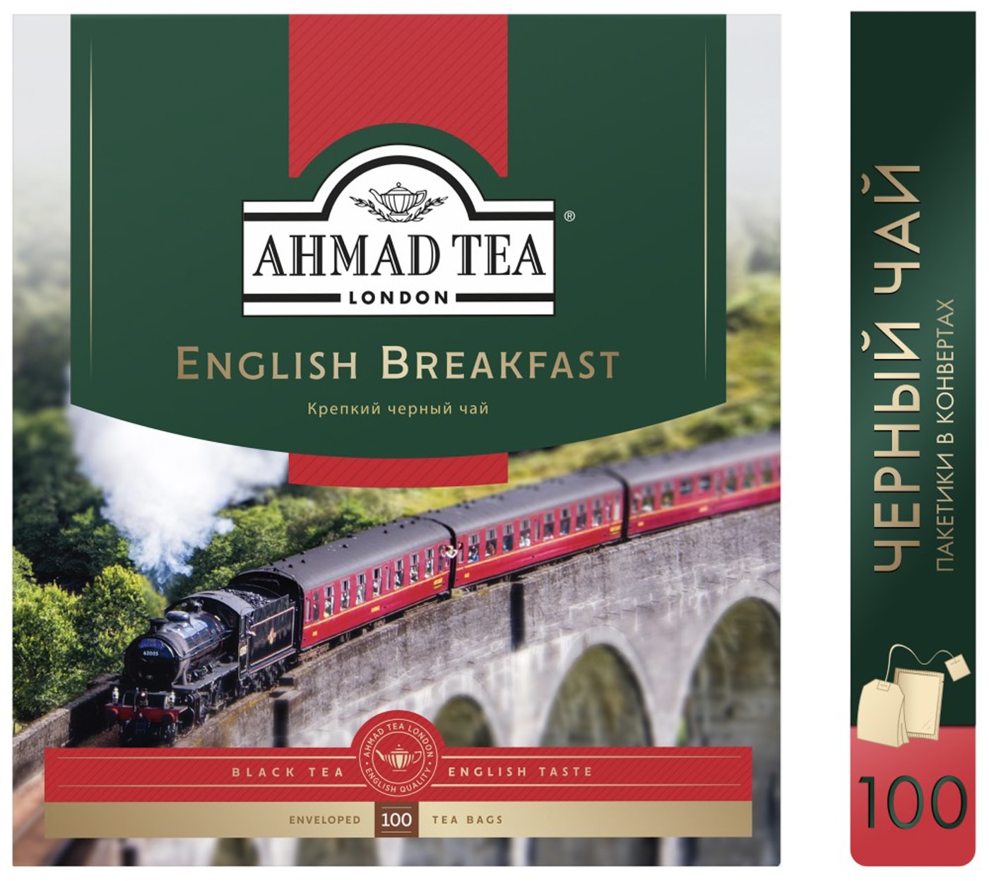 Изображение товара Чай черный Ahmad Tea English Breakfast 100пак*2г, крепкий, ароматный, сбалансированный сбор
