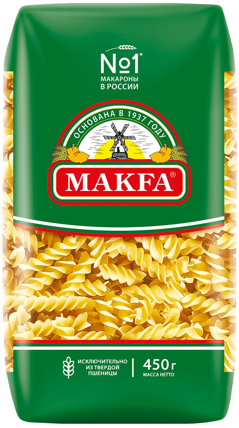 Изображение товара Макароны Makfa Спирали 450г