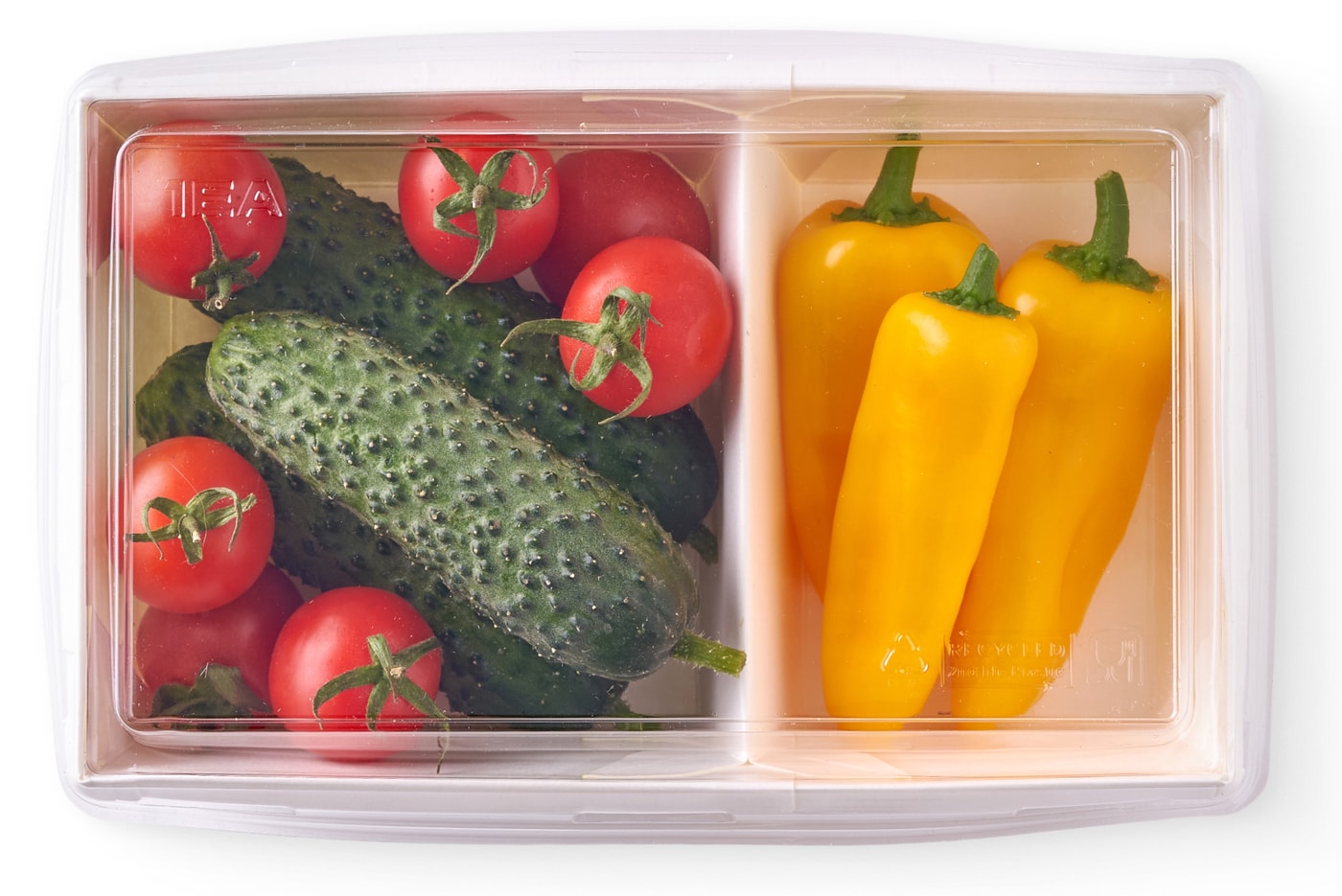 Изображение товара Набор свежих овощей для салата помидоры огурцы перец 0.4кг Россия