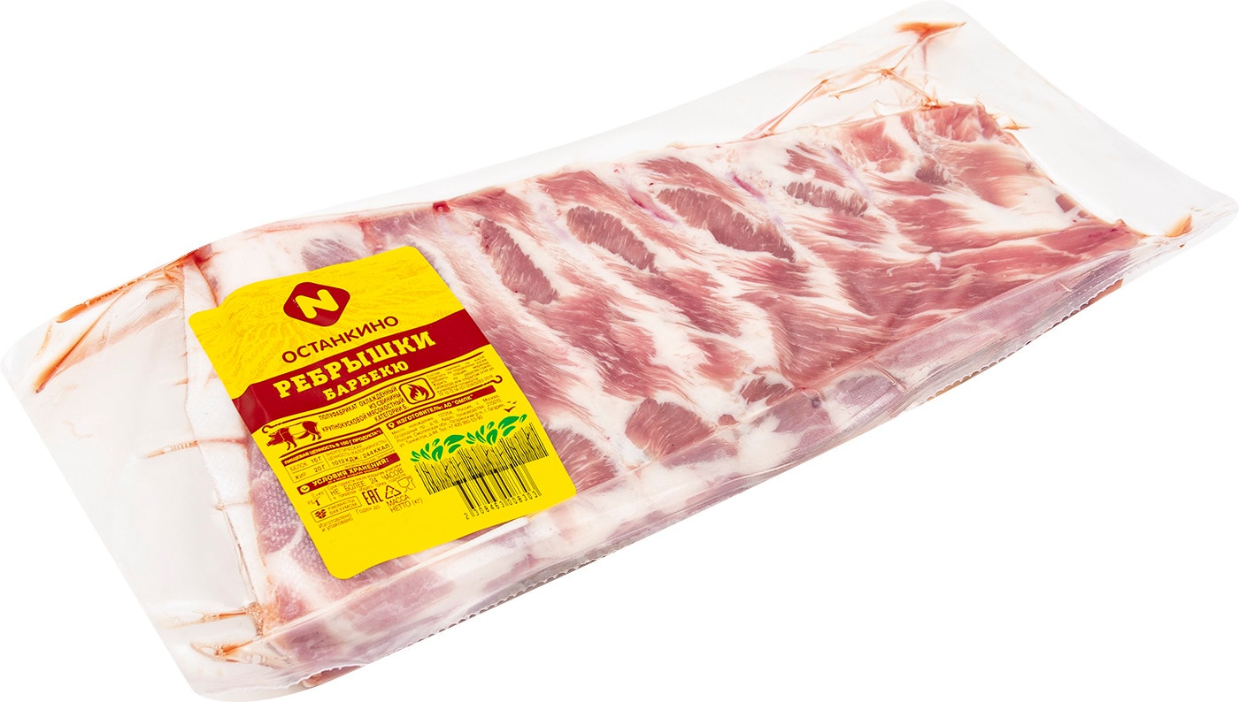 Изображение товара Ребрышки Останкино Барбекю 0.8-1 кг натуральный продукт РФ