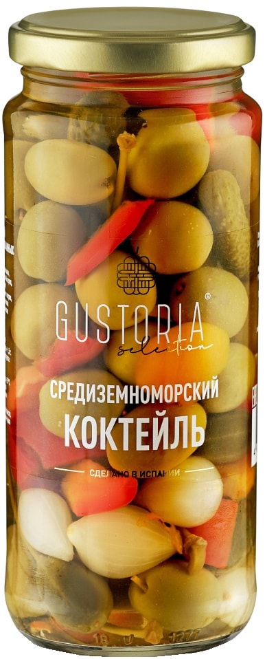 Изображение товара Коктейль Gustoria Средиземноморский из оливок и овощей 358мл