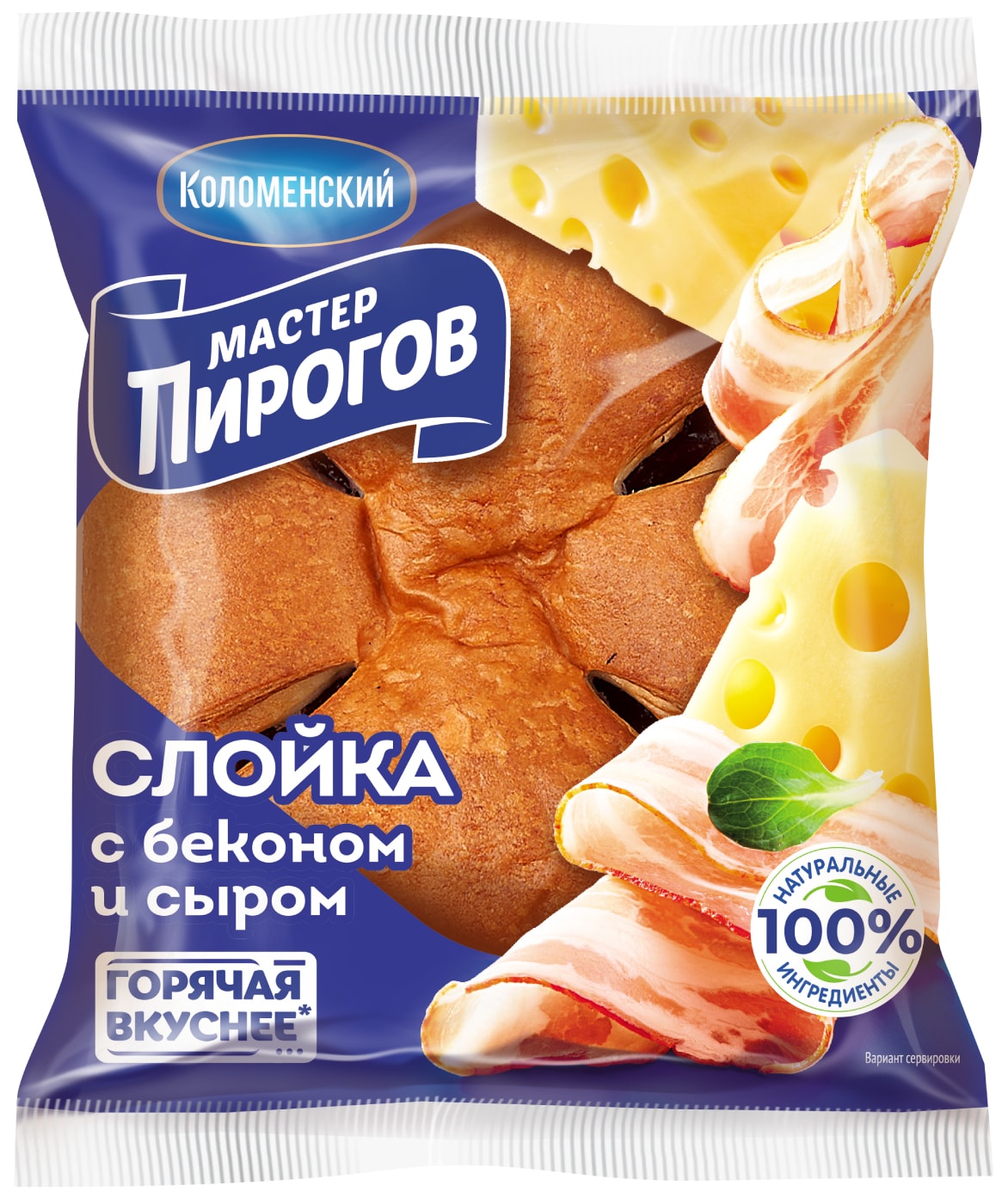 Изображение товара Слойка Мастер Пирогов с беконом и сыром 70г