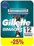 Кассеты для бритья Gillette Mach3 12шт 
