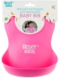 Нагрудник для малышей Roxy Kids мягкий с кармашком и застежкой