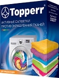 Салфетки для стирки Topperr против окрашивания для тканей разных цветов 60шт