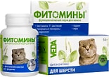 Фитомины для кошек Veda для шерсти 50г