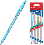 Ручка Erich Krause R-301 Spring Stick&Grip шариковая синяя 0.7мм 4шт